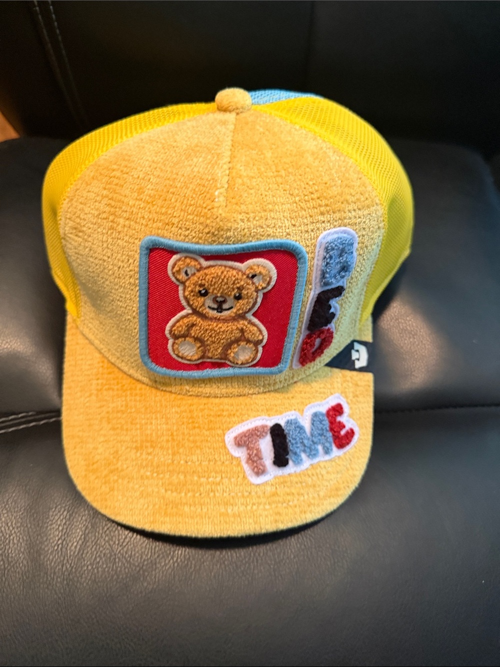 Yellow Teddy Patch Trucker Cap